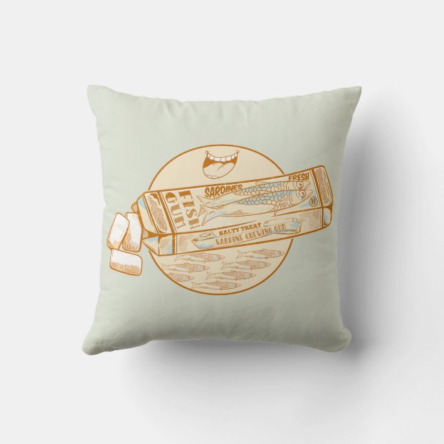 Sardine flavoured chewing gum funny fish cushion (Back)