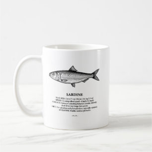 Sardine Schooling Fish Vintage Coffee Mug