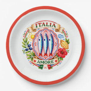Sardine Social Club Italian Summer Party  Paper Plate