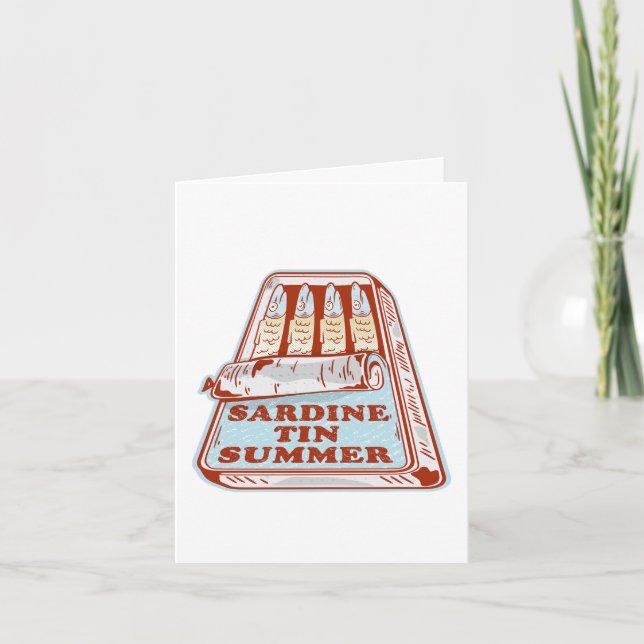 Sardine tin summer card (Front)