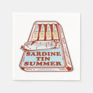 Sardine tin summer napkin