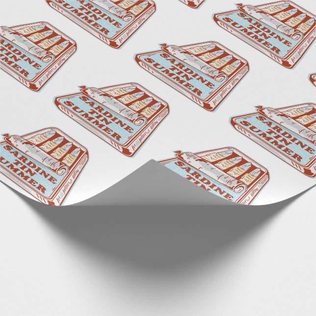 Sardine tin summer wrapping paper (Corner)