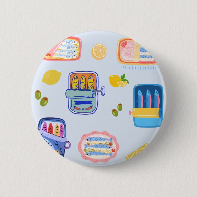 Sardines and Lemons 6 Cm Round Badge (Front)