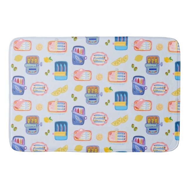 Sardines and Lemons Bath Mat (Front)