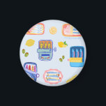 Sardines and Lemons Magnet<br><div class="desc">A cute design of sardines in cans and sardines on a plate,  surrounded by lemons. It evokes a warm afternoon by the Mediterranean Sea,  or on the coast of Portugal. A great gift for travel lovers and foodies.</div>