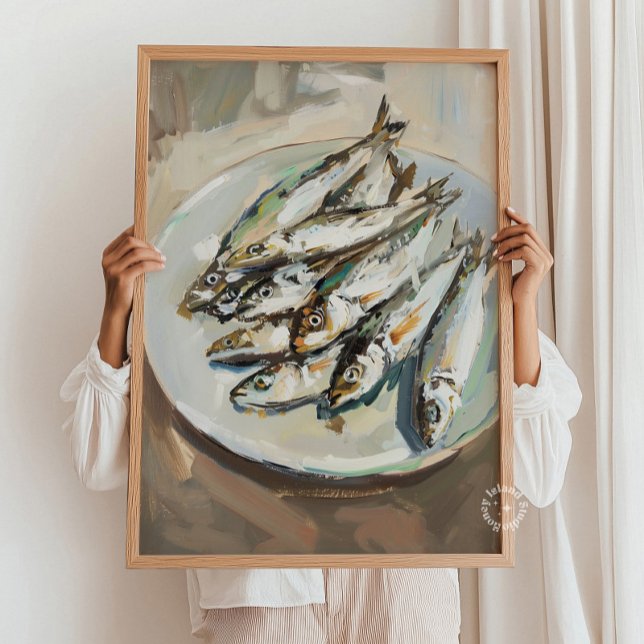 Sardines Art Print, Kitchen Wall Decor (Creator Uploaded)