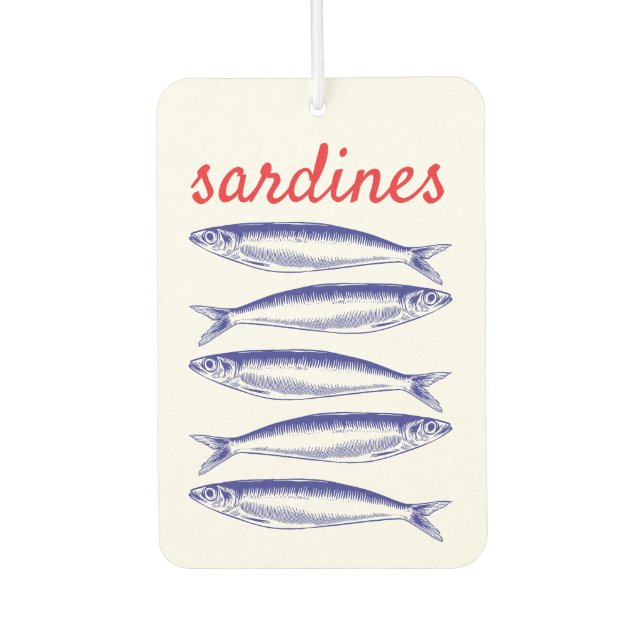 Sardines Car Air Freshener (Front)