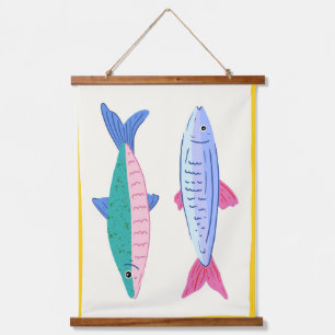 Sardines Duo Hanging Tapestry