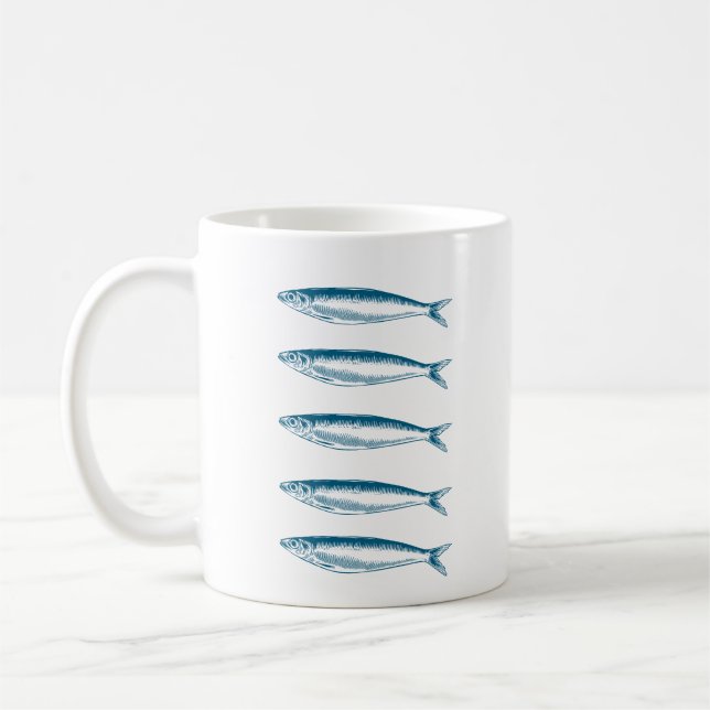 Sardines Fish Fisherman Coffee Mug (Left)