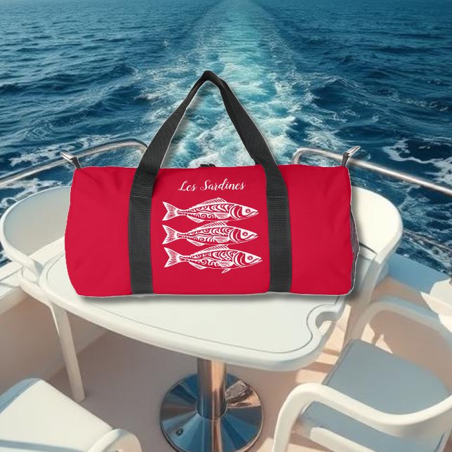 Sardines-Hawaiian-Fisherman Core-Cherry Red Duffle Bag (Les Sardines-Hawaiian-Fisherman Core Duffel Bag Cherry Red)