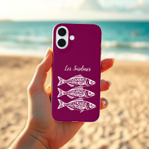 Sardines-Hawaiian-Fisherman Core-Wine Colour iPhone 16 Plus Case