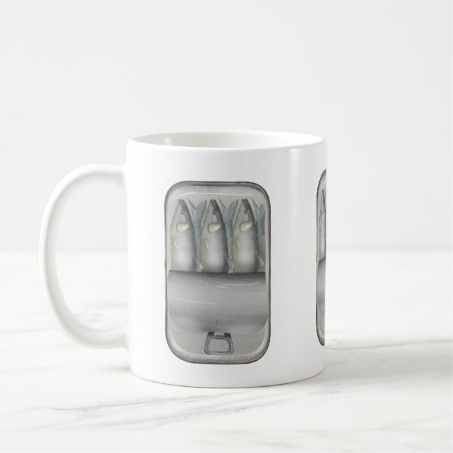Sardines in a tin can coffee mug (Left)