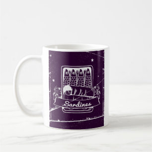 Sardines in a tin Distressed Coffee Mug