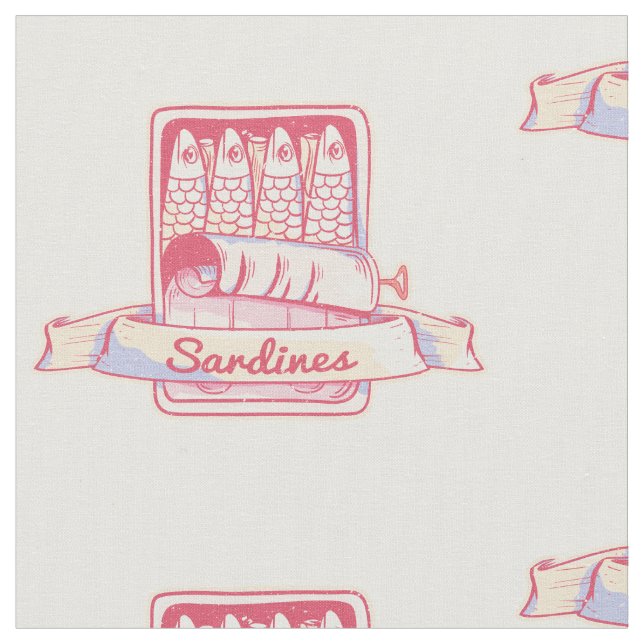 Sardines in a tin fabric (Close Up)