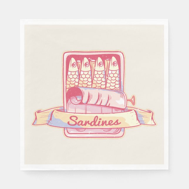 Sardines in a tin napkin (Front)
