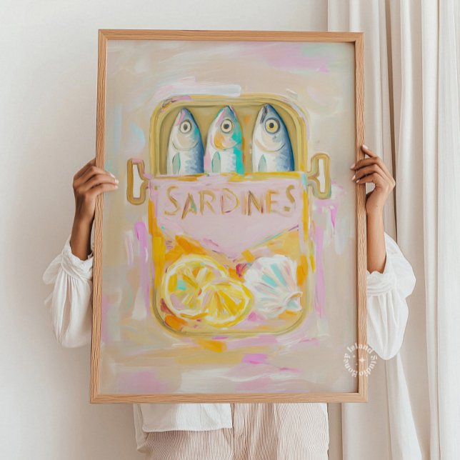 Sardines Painting Coastal Print Kitchen Wall Art (Sardines Painting Coastal Print Kitchen Wall Art)
