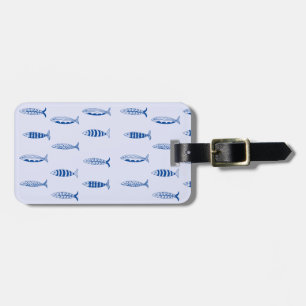 Sardines Pattern Luggage Tag