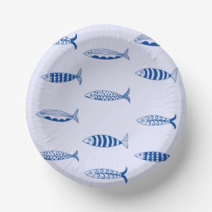 Sardines Pattern Paper Plate