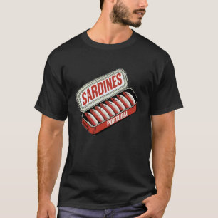 Sardines Portugal Tshirt Tinned Fish Retro Men Wom