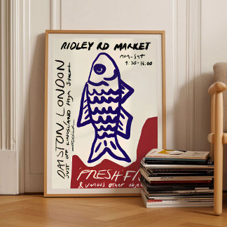 Sardines Print Sardine Tin Vintage Poster Retro 