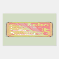 Sardines tin Retro poster style