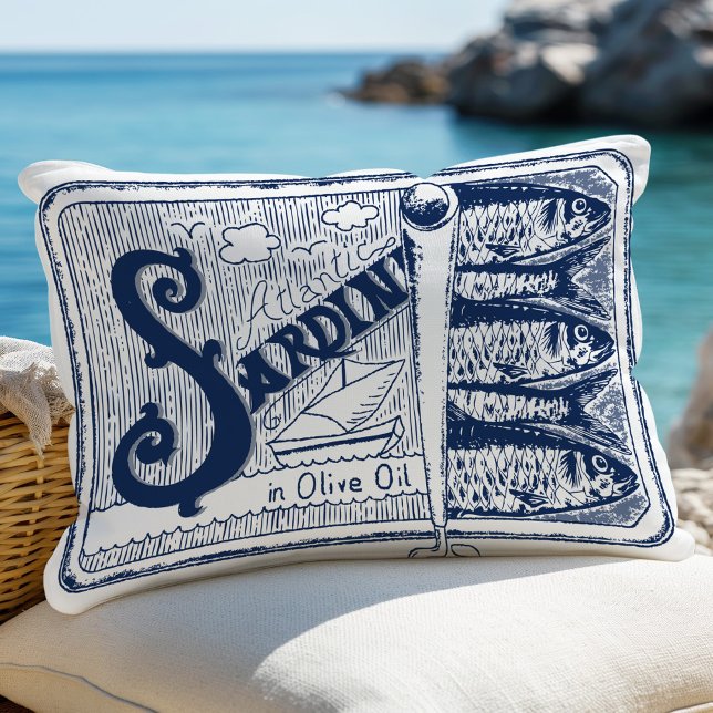 Sardines Tinned Fish Fisherman Aesthetic Decorative Cushion (Creator Uploaded)