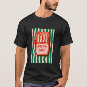 Sardines Tinned Fish Retro Graphic Summer for Men T-Shirt