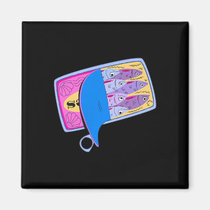 Sardines Tinned Fish Retro Graphic Summer Magnet