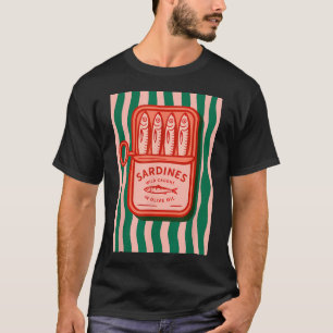 Sardines Tinned Fish Retro Summer T-Shirt