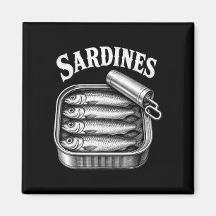 Sardines vintage fish can seafood lover fishing magnet