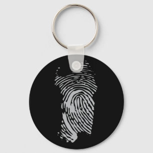 Sardinia, fingerprint keychain (black