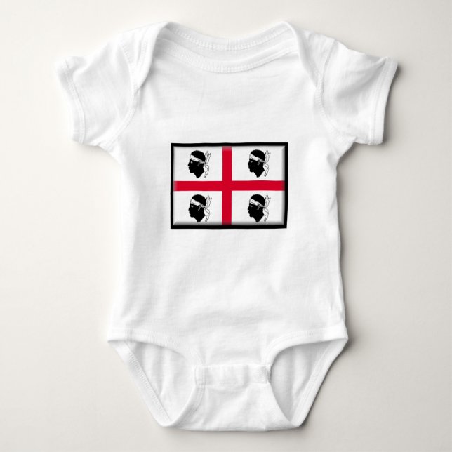 Sardinia Flag Baby Bodysuit (Front)