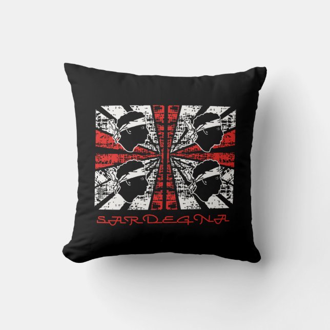 Sardinia flag - Grunge Cushion (Front)