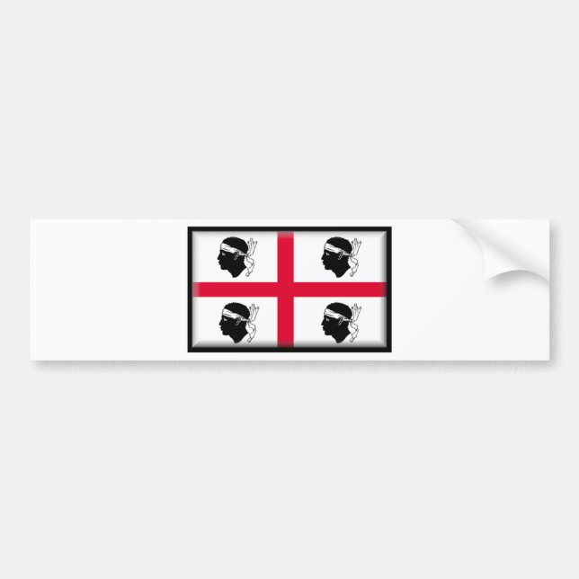 Sardinia (Italy) Flag Bumper Sticker (Front)
