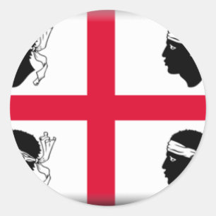 Sardinia (Italy) Flag Classic Round Sticker