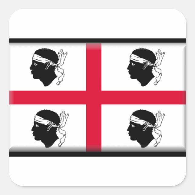 Sardinia (Italy) Flag Square Sticker (Front)