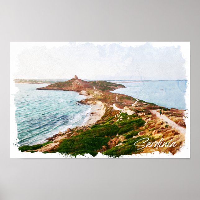 Sardinia Italy Island Travel Poster (Front)