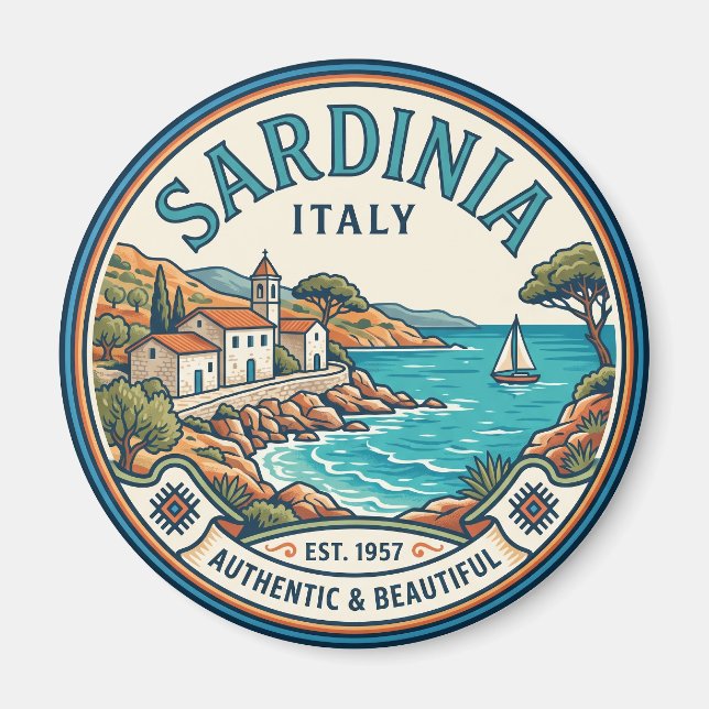 Sardinia Italy Magnet (Front)