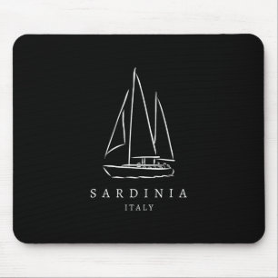 Sardinia Italy Yacht Club Souvenir Europe Boats Fa Mouse Pad