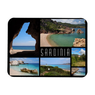 Sardinia landscapes travel photo collage magnet