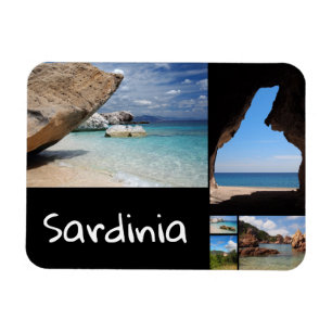 Sardinia landscapes travel photo collage magnet