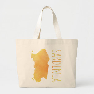 Sardinia Map Large Tote Bag