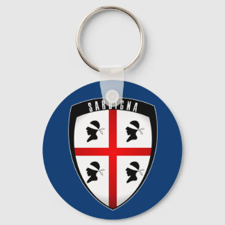 Sardinia, Shield Crest (blue) Keychains