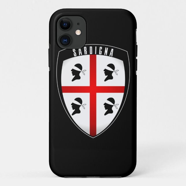 Sardinia, Shield Crest - iPhone (black) Case-Mate iPhone Case (Back)