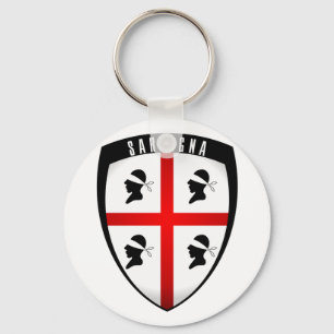 Sardinia, Shield Crest Key Ring