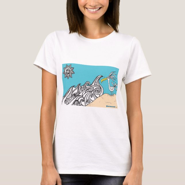 Sardonic Beach Birds T-Shirt (Front)