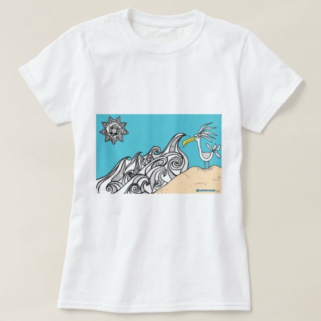 Sardonic Seagull T-Shirt (Design Front)
