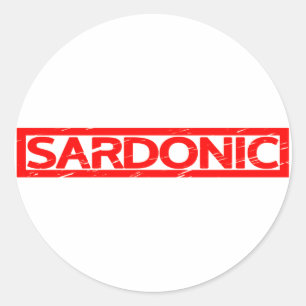 Sardonic Stamp Classic Round Sticker