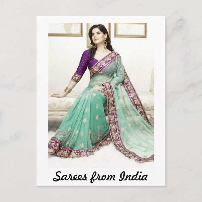 Sarees from India Postcard (Front)