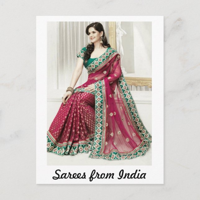 Sarees from India Postcard (Front)